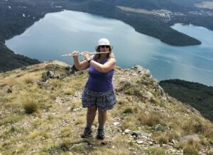 Playing on holiday on Mount Robert at Lake Rotoiti New Zealand